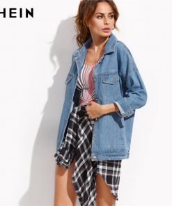 New Blue Denim Lapel Jacket, Long Sleeves, Casual Autumn Outerwear