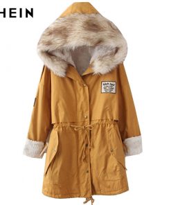 Autumn/Winter Parka with Faux Fur Hood - Casual Outerwear Button Coat