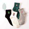 Harajuku Cotton Socks 35-40 Unisex Black White Japanese Style Men Women