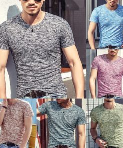 Men's Hip Hop Style Factory Sample T-Shirt - Short Sleeve O Neck Cotton Tee (Plus Size 3XL)