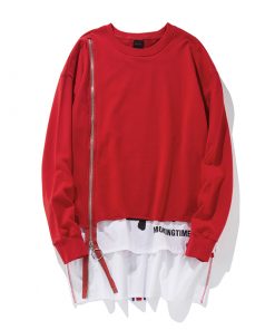 Extended Pullover Sweatshirt with Zippers - Factory Sample