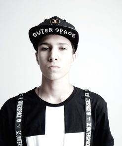 Vintage Style Faux Snakeskin Snapback with Metal Plate Detail