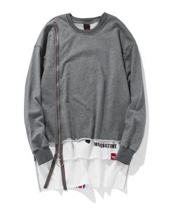 Extended Pullover Sweatshirt with Zippers - Factory Sample