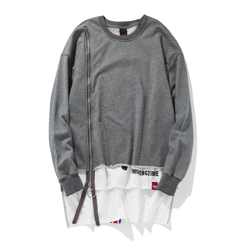 Extended Pullover Sweatshirt with Zippers - Factory Sample Extended Pullover Sweatshirt with Zippers - Factory Sample