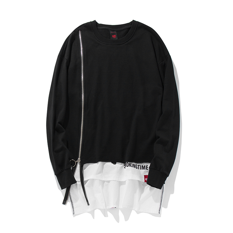 Extended Pullover Sweatshirt with Zippers - Factory Sample Extended Pullover Sweatshirt with Zippers - Factory Sample