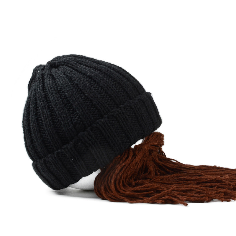 Factory Sample Beard Beanie - Trendy Men's Knit Hat Factory Sample Beard Beanie - Trendy Men's Knit Hat