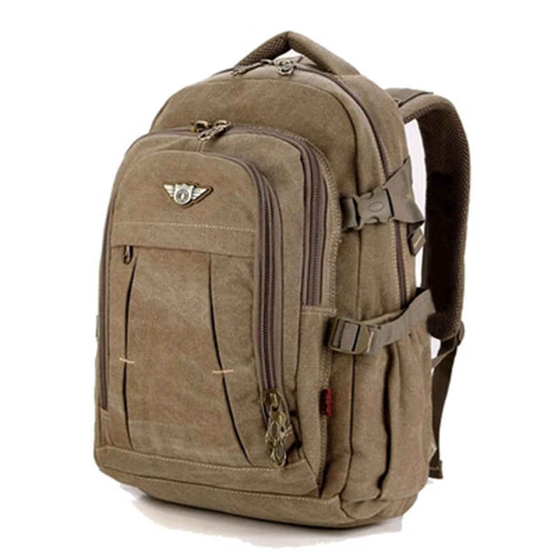 Men Vintage Canvas Backpack Rucksack Travel Sport Schoolbag Laptop Camping Bag 