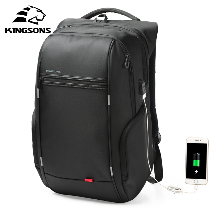 Kingsons Men's Anti-theft Backpack 15.6 Inch Laptop Bag Pack USB