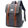 Vintage Canvas Backpack School Bag for Men Women, Large Capacity Laptop, Fashion