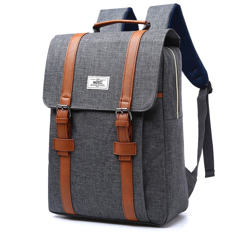 Vintage Canvas Backpack School Bag for Men Women, Large Capacity Laptop, Fashion