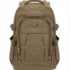 Men's Canvas Backpack Travel Schoolbag Large Capacity Rucksack