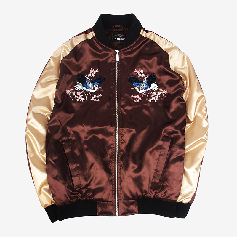 Personalized Embroidered Satin Jacket - Customizable Design