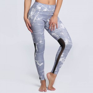 Personalized Wholesale Marble Grain Fitness Leggings With Sports