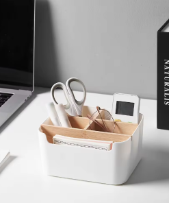 Eco-Friendly Bamboo Desk Pen Holder