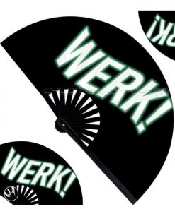 Custom bamboo large hand folding fan