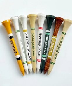 Custom wooden golf tees