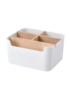 Eco-Friendly Bamboo Desk Pen Holder