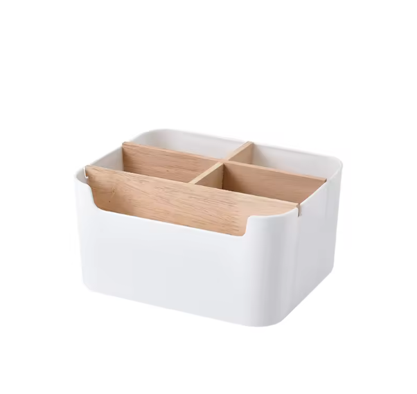 Eco-Friendly Bamboo Desk Pen Holder