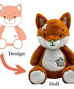 Personalized Baby Fox Plush Toy - Custom Animal Gift