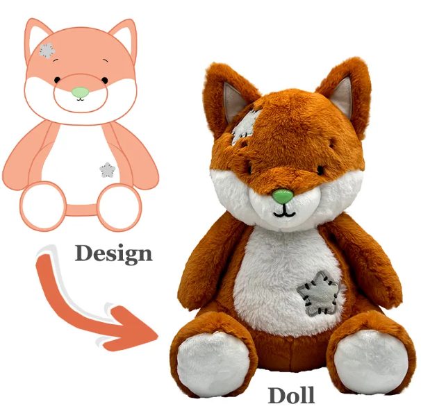 Personalized Baby Fox Plush Toy - Custom Animal Gift