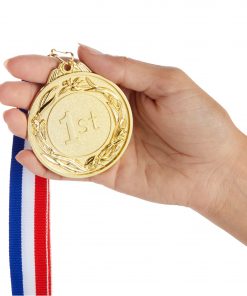 6-Pack Award Medals with 15.5-Inch Ribbons for Kids and Adults