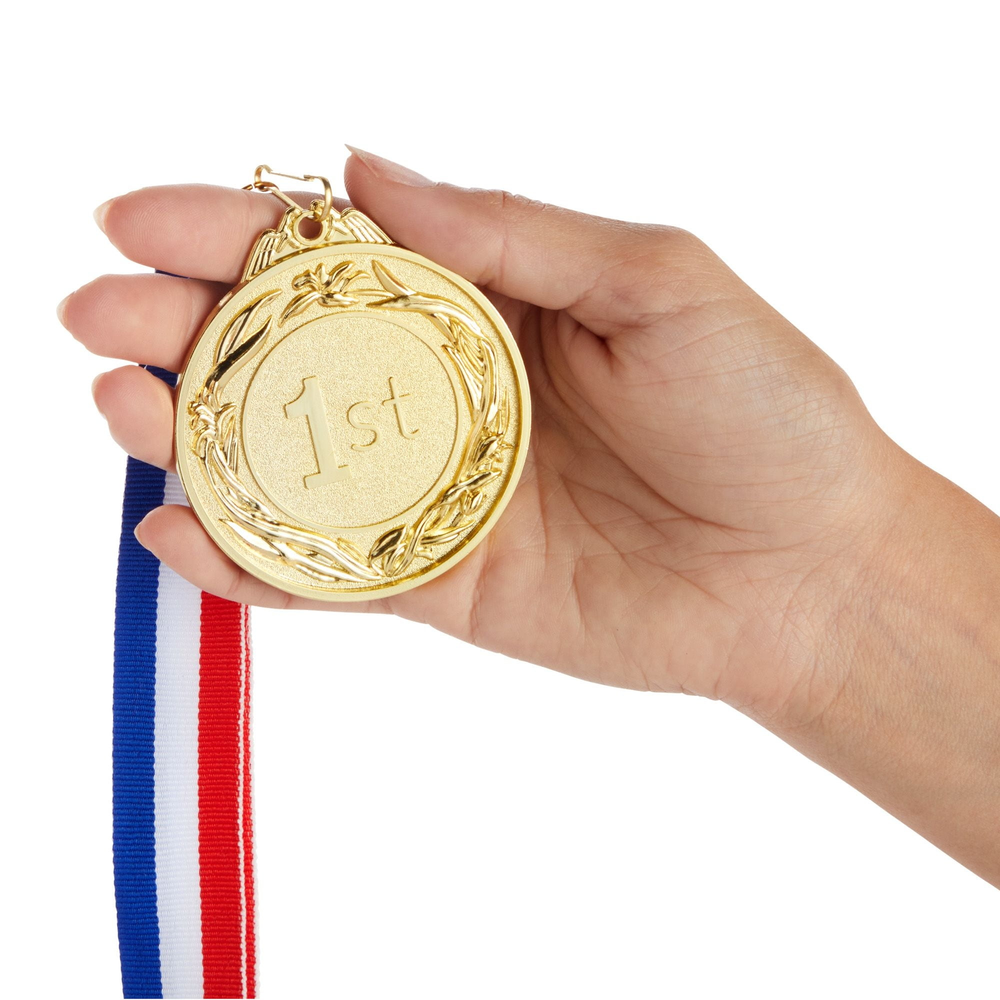 6-Pack Award Medals with 15.5-Inch Ribbons for Kids and Adults