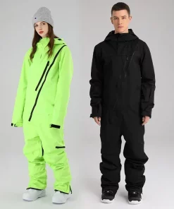 2024 New One-Piece Ski Suit Women Men Overalls Warm Sport Snowboard Jacket Ski Jumpsuits Wind Proof Waterproof Winter Clothing