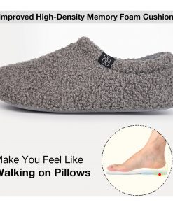 HomeTop Women's Cozy Memory Foam Loafer Slippers - Indoor Outdoor Comfort