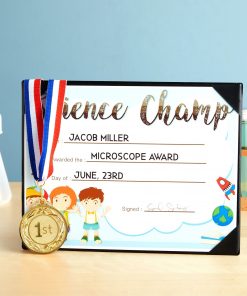 6 Pack 1st Place Gold Medals with 16 Inch Neck Ribbon for Awards, Sports Tournaments