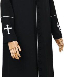 Men's Clergy Cassock Church Minister Robe Vestment - Pastor's Attire