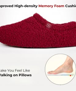 HomeTop Women's Cozy Memory Foam Loafer Slippers - Indoor Outdoor Comfort