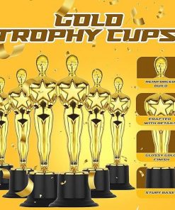 6" Golden Award Statue Trophy Awards 12 Pack - Sparkle with Elegance