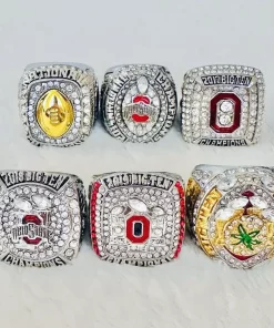 6 Ohio State Big Ten Championship Rings - NCAA National Champion Collection