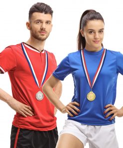 6-Pack Award Medals with 15.5-Inch Ribbons for Kids and Adults