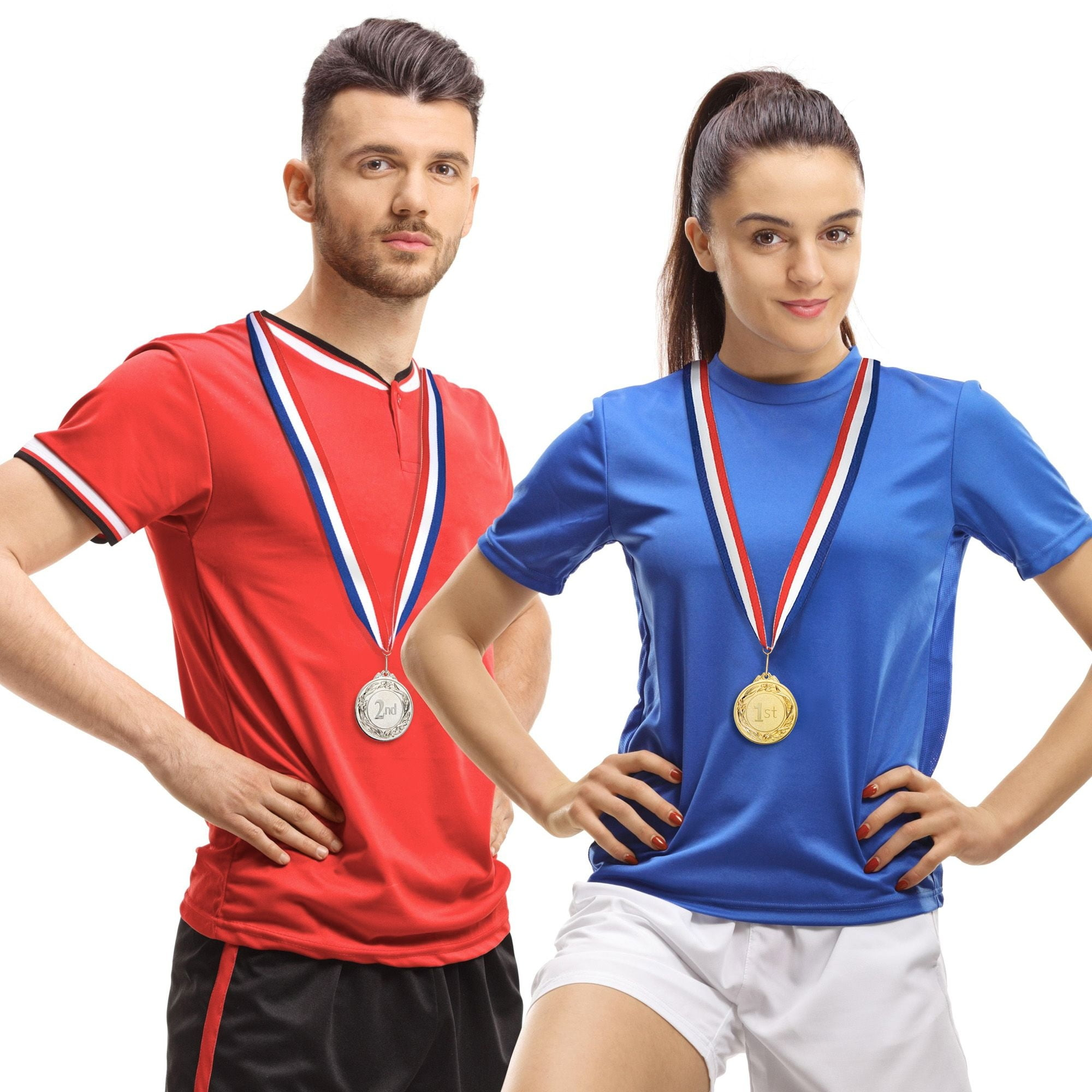 6-Pack Award Medals with 15.5-Inch Ribbons for Kids and Adults