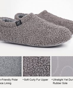 HomeTop Women's Cozy Memory Foam Loafer Slippers - Indoor Outdoor Comfort