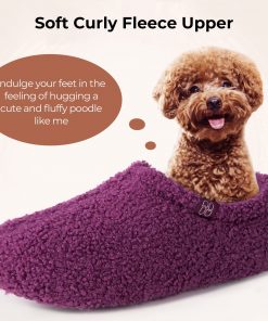 HomeTop Women's Cozy Memory Foam Loafer Slippers - Indoor Outdoor Comfort