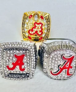 Alabama Crimson Tide 2015 Saban Championship Ring Collection (Set of 3)