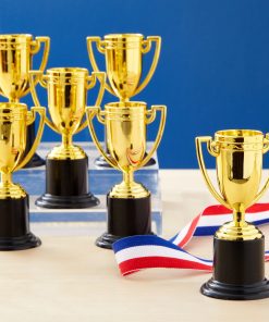 24 Pack Mini Gold Participation Trophies for Sports Tournaments (4 in)
