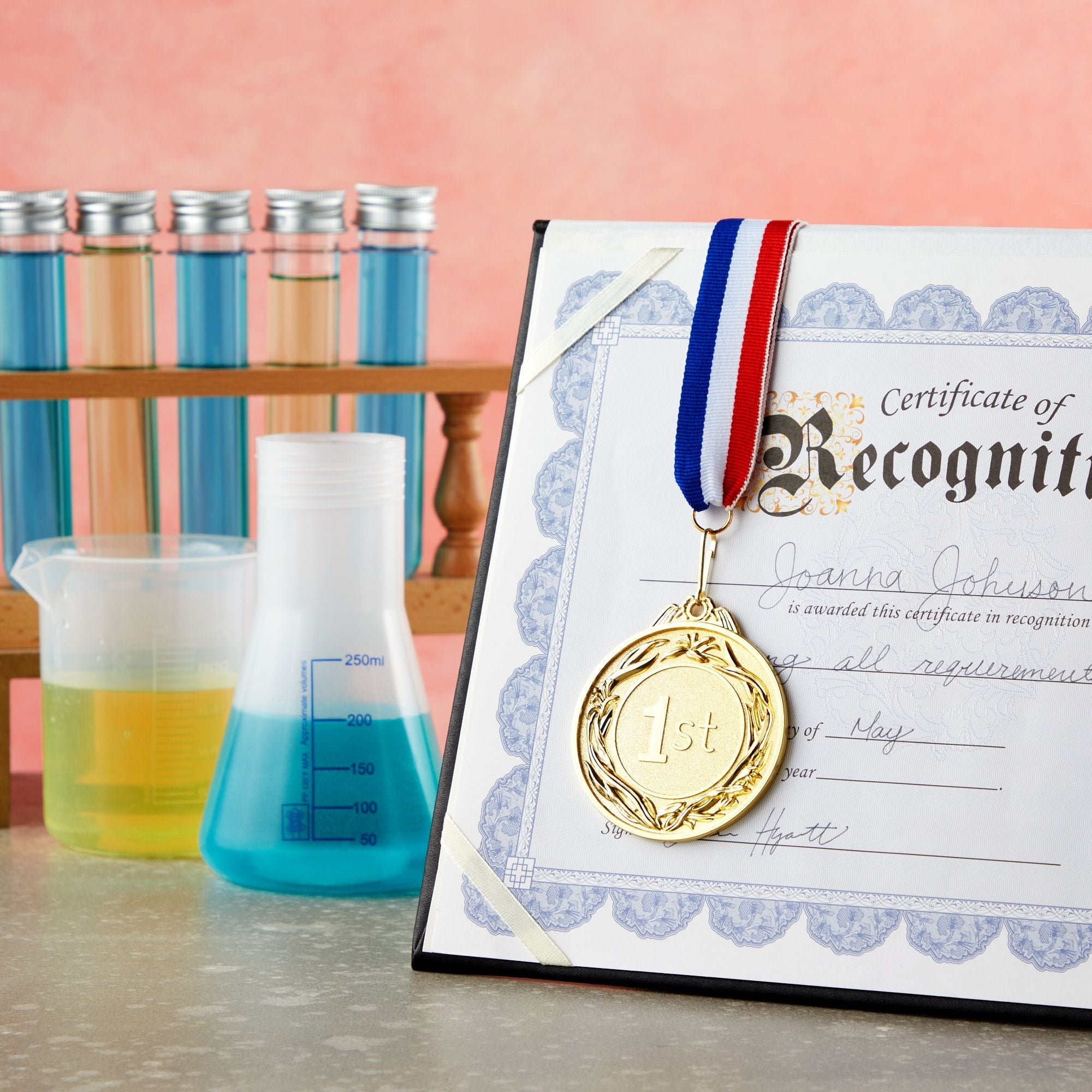 6-Pack Award Medals with 15.5-Inch Ribbons for Kids and Adults