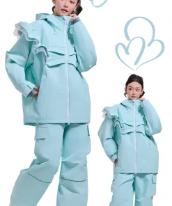 HIGH EXPERIENCE 2024 Skiwear Single/Double Board Windproof, Waterproof, Warmand Women's Skiwear Jacket Ski Pants ski  Set