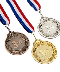 6-Pack Award Medals with 15.5-Inch Ribbons for Kids and Adults