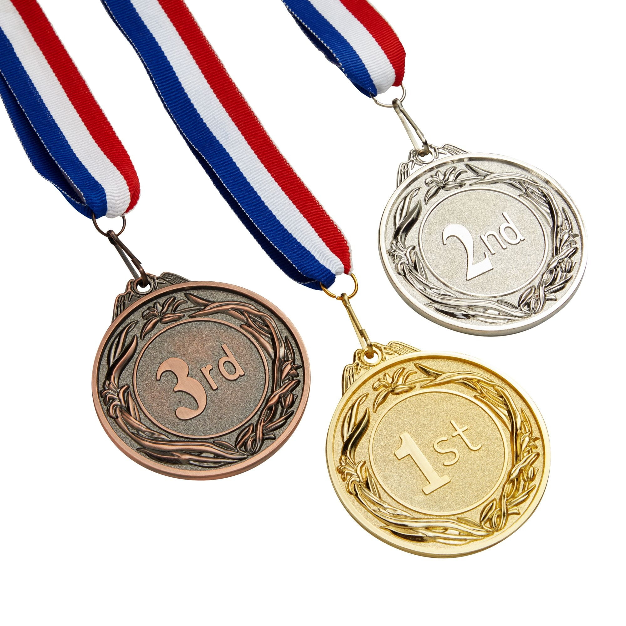 6-Pack Award Medals with 15.5-Inch Ribbons for Kids and Adults