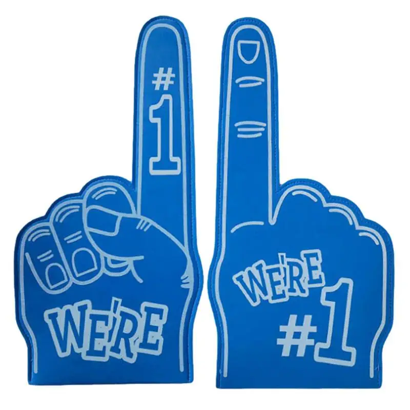 18-Inch Cheerleading Foam Finger Gloves - Sports Fan Cheer Prop Cheer Up Foam Fingers For Sports Number 1 Cheer On Cheerleading Props Hand Finger Gloves 18 Inch Sports Cheer Fan Finger