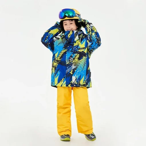 Children's Ski jacket Thickened Snow Proof Boys and Girls' Professional Ski Top Coat Kid Ski Suit Outfit Children Snow Clothes