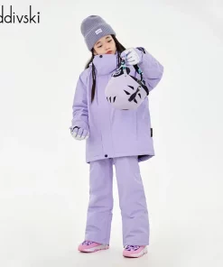 Children's Ski jacket Thickened Snow Proof Boys and Girls' Professional Ski Top Coat Kid Ski Suit Outfit Children Snow Clothes