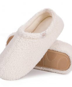 HomeTop Women's Cozy Memory Foam Loafer Slippers - Indoor Outdoor Comfort