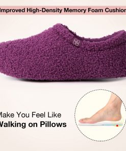 HomeTop Women's Cozy Memory Foam Loafer Slippers - Indoor Outdoor Comfort