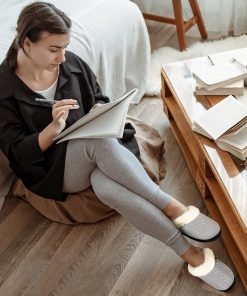 Ecetana Women's Warm Knit House Slippers with Memory Foam - Cozy & Comfortable