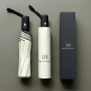 LS Wholesale Promotional 3 Folding Uv Automatic  For Rain Windproof Sun Parasol  Custom  With Logo